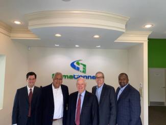 L to R: SemaConnect Government Policy & Program Manager Matthew Chen; Reddy; Cardin; Pastrone; and Vice President of Marketing Stephen Carroll